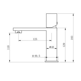 Смеситель для раковины Wonzon & Woghand WW-101-MB чёрный матовый
