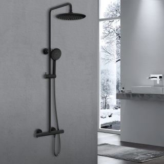 Душевая система Vincea Desire VSFS-1D0TMB термостатическая черный