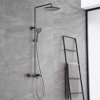 Душевая система Vincea Desire VSFS-1D1TGM термостатическая вороненая сталь