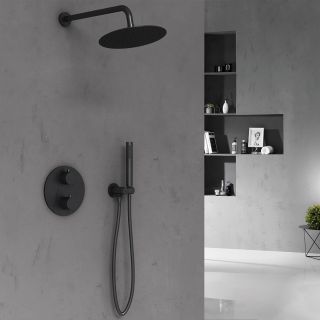 Душевой комплект Vincea VSFW-101TMB термостатическая черный