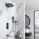 Душевой комплект Vincea VSFW-433TI4RMB встраиваемый, термостатический, трехрежимный, черный