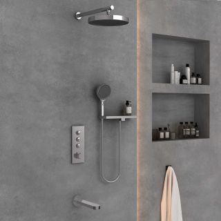 Душевой комплект Vincea Inspire VSFW-433TI5RCH встраиваемый, термостатический, трехрежимный, хром