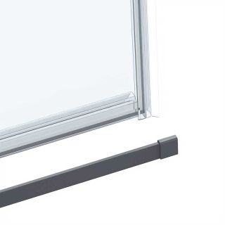 Душевой уголок Vincea Como Soft VSR-1CS1013CLGM, 1300*1000, вороненая сталь, стекло прозрачное