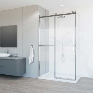 Душевой уголок Vincea Como Soft VSR-1CS8011CL, 1100*800, хром, стекло прозрачное