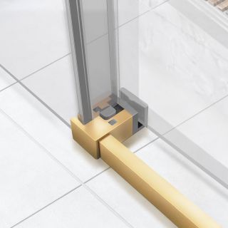 Душевой уголок Vincea Slim Soft VSR-1SS8011CLG, 1100*800, брашированное золото, стекло прозрачное