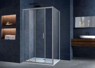 Душевой уголок Vincea Alpha VSR-3AL8012CLGM, 1200*800, вороненая сталь, стекло прозрачное