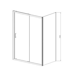 Душевой уголок Vincea Alpha VSR-3AL8015CLG, 1500*800, брашированное золото, стекло прозрачное