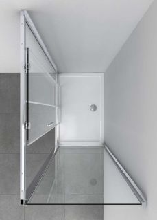 Душевой уголок Vincea Soft VSR-3SO8011CLGM, 1100*800, вороненая сталь, стекло прозрачное