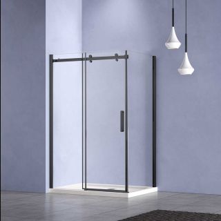 Душевой уголок Vincea Como-N VSR-4CN1016CLB, 1600*1000, черный, стекло прозрачное