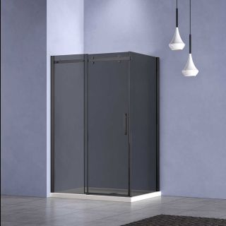 Душевой уголок Vincea Como-N VSR-4CN9015CGB, 1500*900, черный, стекло тонированное
