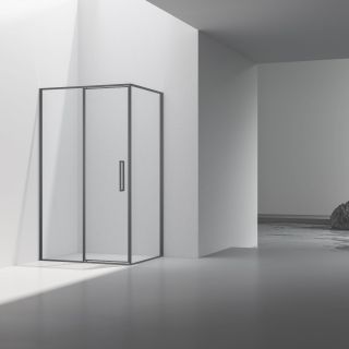 Душевой уголок Vincea Slim 8mm VSR-4SLP9012CLGM, 1200*900, вороненая сталь, стекло прозрачное