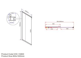 Душевой уголок Vincea Garda VSS-1G8012CLBN, 1200*800, брашированный никель, стекло прозрачное