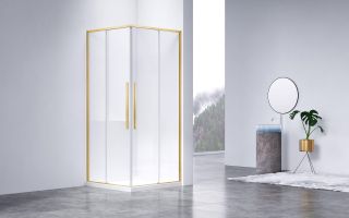 Душевой уголок Vincea Slim-N VSS-4SN8010CLG, 1000*800, брашированное золото, стекло прозрачное