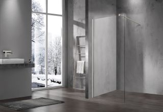 Душевая перегородка Vincea Walk-In VSW-1H110CLBN, 1100*2000, брашированный никель, стекло прозрачное