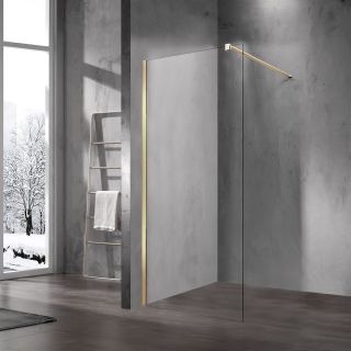 Душевая перегородка Vincea Walk-In VSW-1H800CLBN, 800*2000, брашированный никель, стекло прозрачное