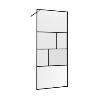 Душевая перегородка Vincea Walk-In HP Art VSW-1HC900CFB профиль матовый черный стекло рифленое