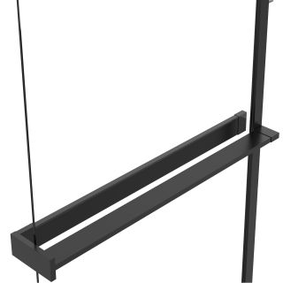 Душевая перегородка Vincea Walk-In VSW-1HR100CGB, 1000*2000, черный, стекло тонированное