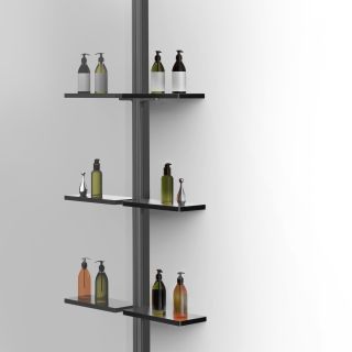 Душевая перегородка Vincea Walk-In VSW-1HWS100MRGM, 1000*2000, вороненая сталь, стекло зеркальное