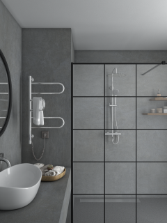 Полотенцесушитель электрический Vincea VTD-1R2CE хром