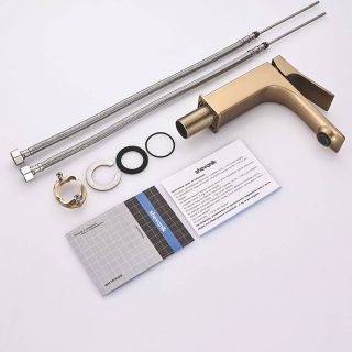 Смеситель для раковины Shevanik S6101G золотой сатин