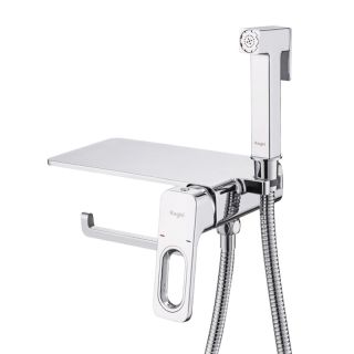 Гигиенический душ со смесителем Raglo R51.55 с полкой и бумагодержателем хром