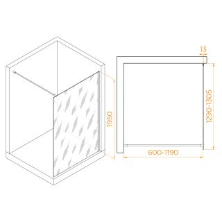 Душевая перегородка RGW WA-010B 351001013-14 130см чёрный