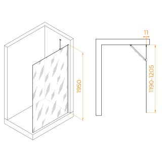 Душевая перегородка RGW WA-102 351010212-11 120см хром