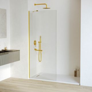 Душевая перегородка RGW WA-102Gb 351010211-16 110см брашированное золото