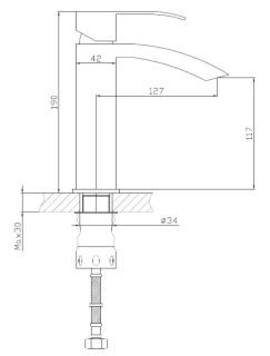 Смеситель для раковины Haiba HB10815 сталь