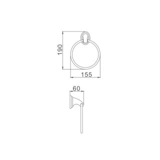 Кольцо для полотенец Maretti Karla KA8061010, хром