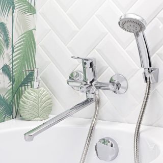 Смеситель для ванны с душем BOOU B8290-18F хром