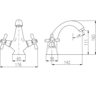 Смеситель для раковины Rav Slezak Morava retro MK128.5BC белый