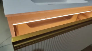 Тумба под раковину Armadi Art Quatro 790-M2-120-D-A-LED 120 см с подсветкой бежевый/антрацит