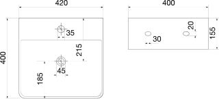 Раковина Owl 1975 Vinkel OWLB191000 42 см белая