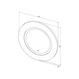 Зеркало с подсветкой Aquanet Милан 241821 80 см белый