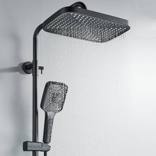 Душевая стойка Rose R1836H чёрный матовый