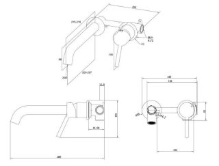 Встраиваемый смеситель для раковины Kerama Marazzi Xpro XPRO.03.KM.CR хром