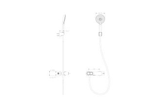 Смеситель для ванны с душем Wonzon & Woghand Muse Corno WW-A30902-BGG тёмный графит