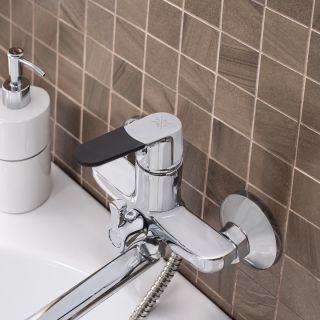 Смеситель для ванны с душем РМС SL123BL-006E хром