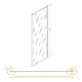Боковая панель RGW Z-050-2 352205212-11 120см хром