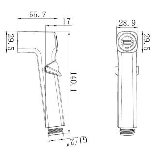 Гигиеническая лейка Rose RH81H чёрный