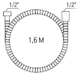 Шланг для душа ESKO MSH16 хром