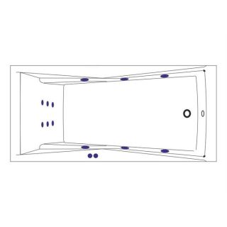 Гидромассажная ванна WHITECROSS Palace 0104.180080.100.LINE.BR 180x80 см Line бронза