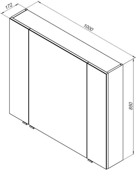 Зеркальный шкаф Aquanet Алвита New 277542 100 см белый матовый