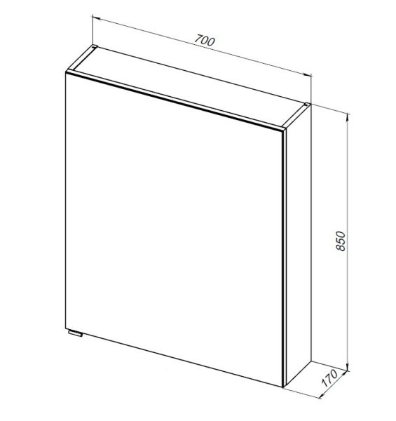 Зеркальный шкаф Aquanet Алвита New 303893 70 см белый матовый