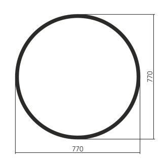 Зеркало ABBER Mond AG6201B 77см чёрный