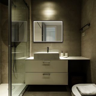 Зеркало с подсветкой ABBER See AG6110SCL-0.8 80см чёрный