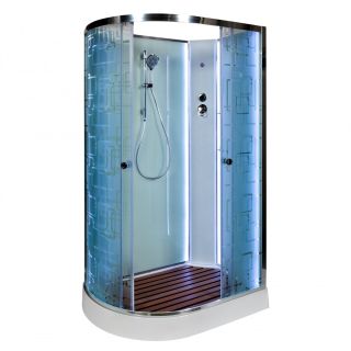 Душевая кабина Deto ЕМ1512 R N LED с гм. 120х80х208 см