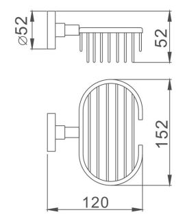 Мыльница Haiba HB1702-1 хром