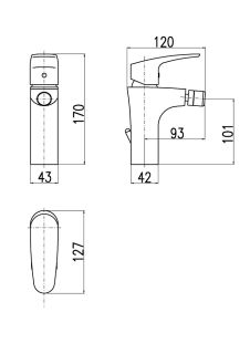 Смеситель для биде Rav Slezak Amur AM745.5 Хром
